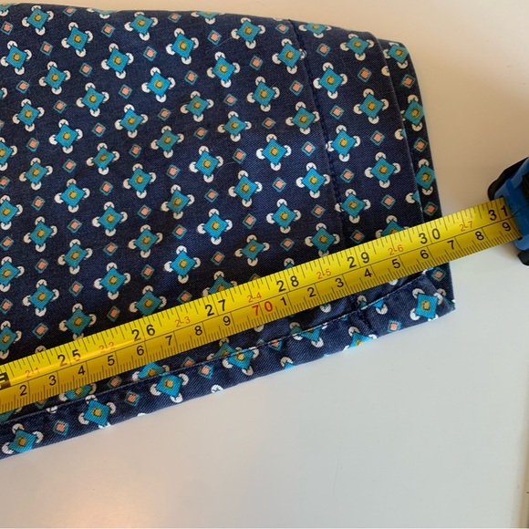 Lands end lounge pants size large women’s blue diamond print tie waist - Picture 12 of 14